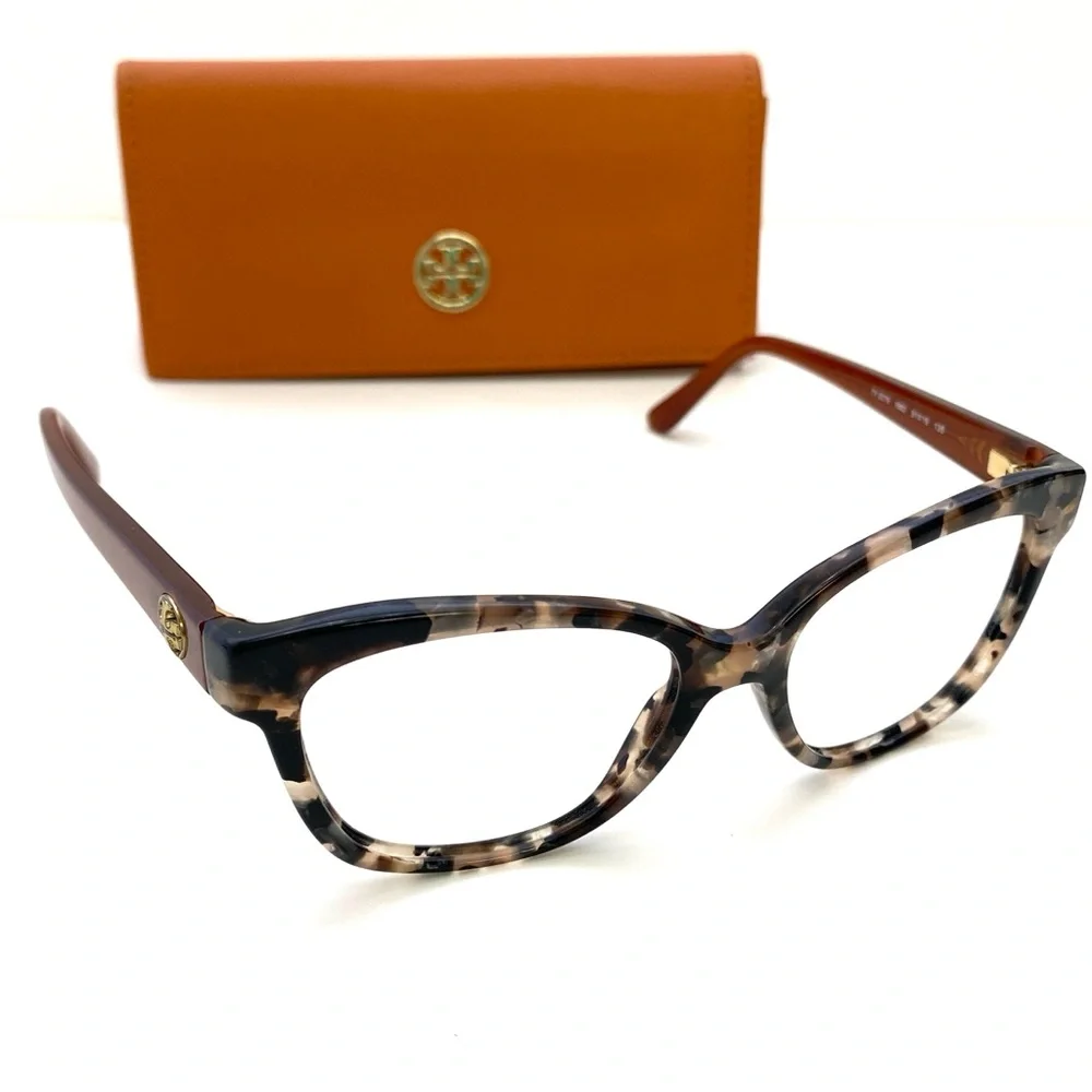 Tory Burch Square Pearl Brown Tortoise/Havana Eyeglasses Frame TY2079 1682
